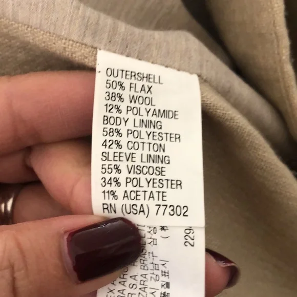 Zara beige long blazer. Size XS. - Picture 9 of 9